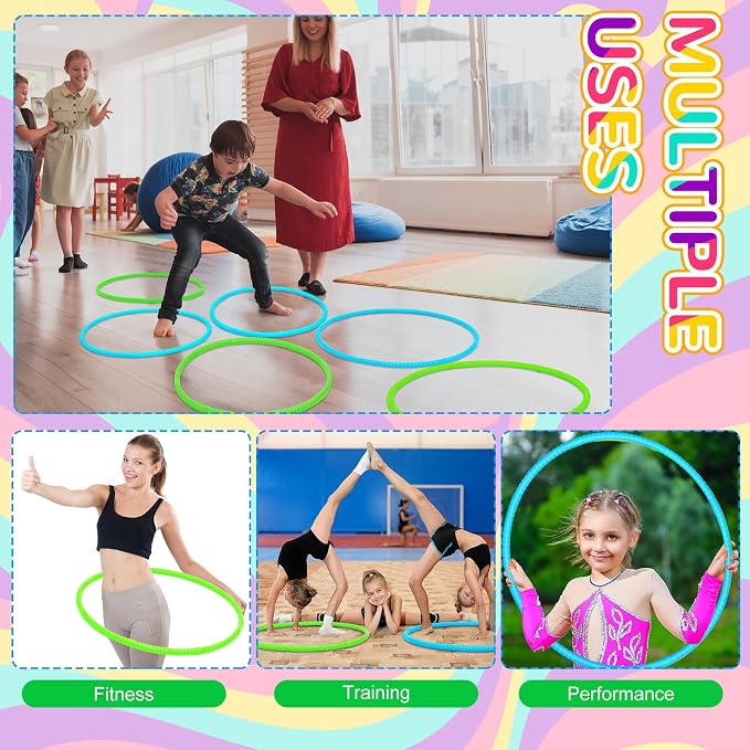 6 Pcs Exercise Hoop Detachable Fitness Rings Adjustable Plastic Toy Fitness - Image 6