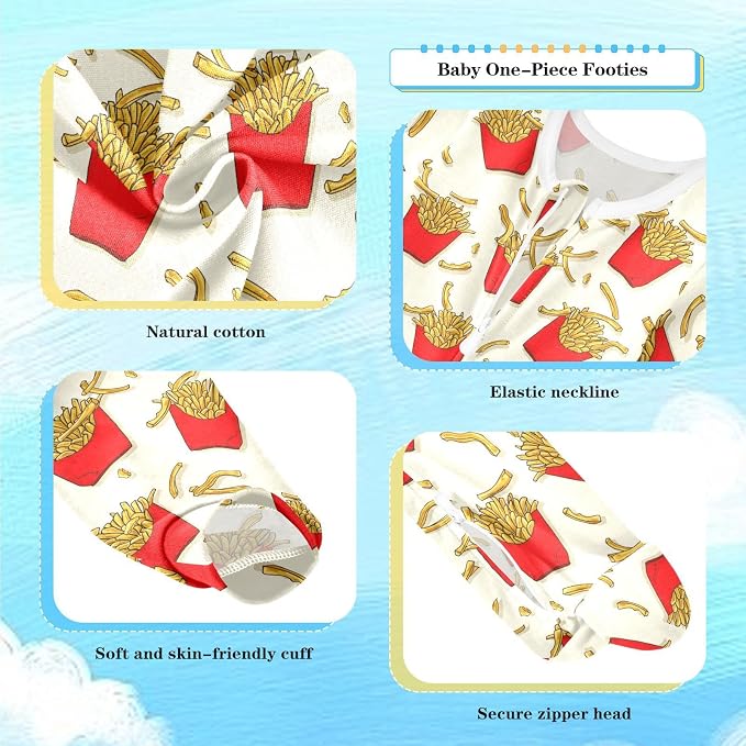 Baby Sleepers For Girl Boys Newborn Baby Play One-Piece Footies For 0-24 Months - Image 5