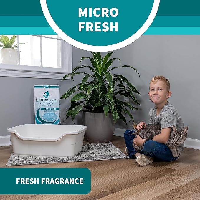 Litter Pearls Micro Fresh Scented Non-Clumping Crystal Cat Litter - Image 3