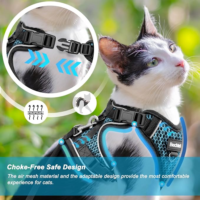Cat Harness and Leash for Walking Escape Proof Soft Adjustable Cat Leash - Image 2