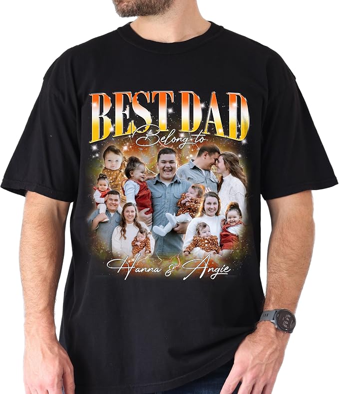 Custom Dad Shirt Personalized Picture T-Shirt - Image 6