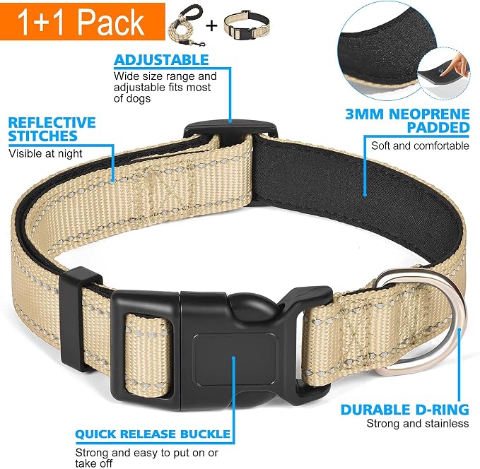 Reflective Dog Collar Padded - Image 3