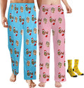 Custom Pajama Pants for Women Men, Personalized 67 Name Photo PJ Family Six by Artsadd
