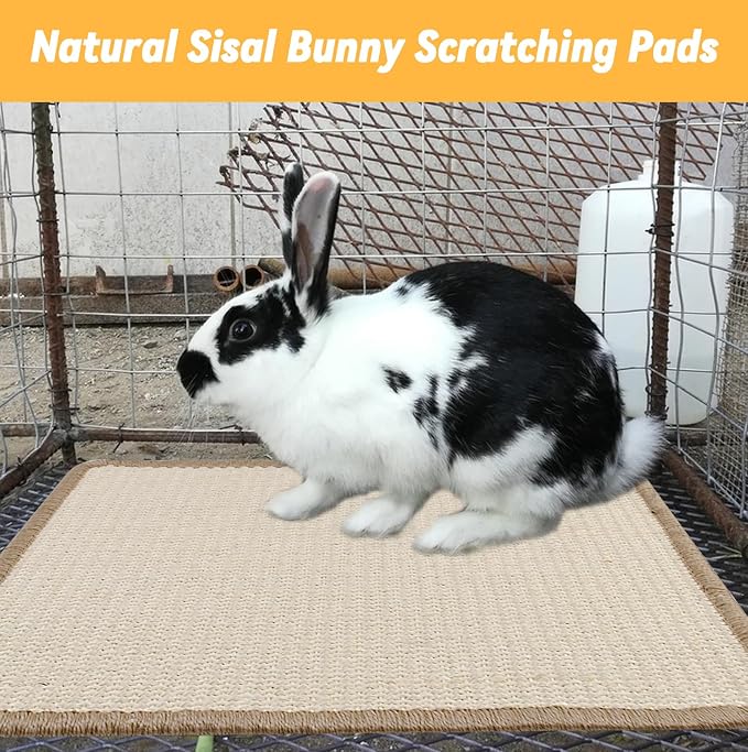 Sisal Scratcher Mat for Rabbit, 15.74 x 11.81 Inch Bunny Scratch Mat for - Image 5