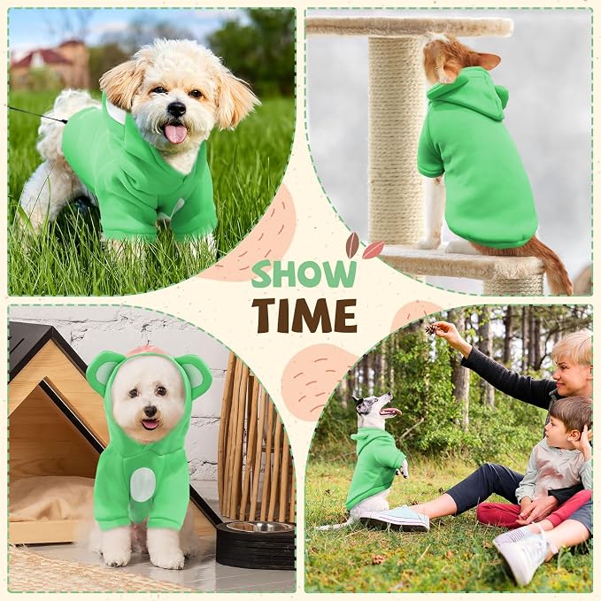 Small Dog Hoodie Soft Warm Fleece Fall Winter Dog Clothes Cute Puppy Sweaters - Image 4