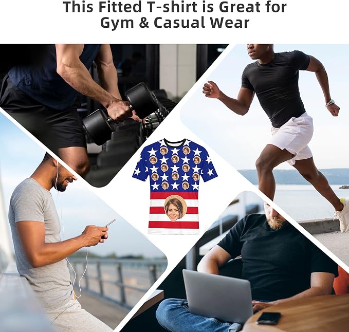 Custom T Shirts with Face Photo Text Pet Shirt - Image 5