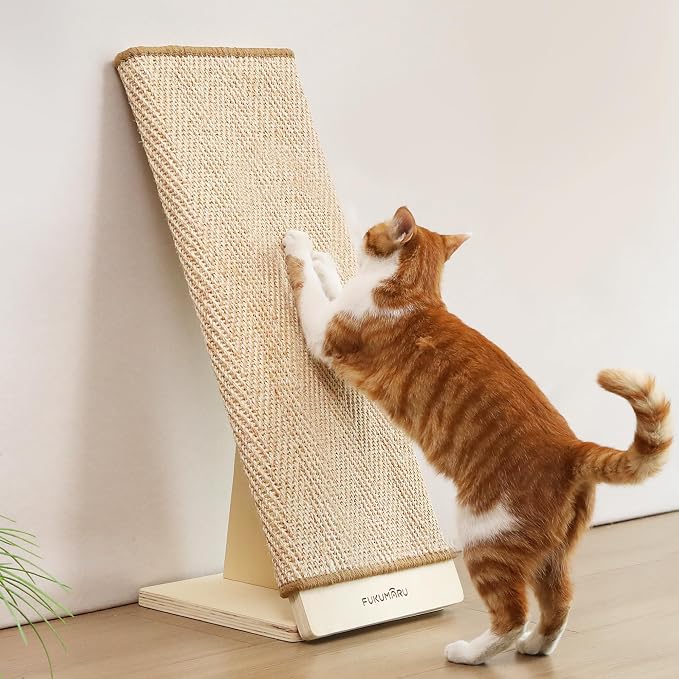 FUKUMARU Cat Scratcher, 23.66 Inch Sisal Cat Scratching Post Ramp, Replaceable by FUKUMARU