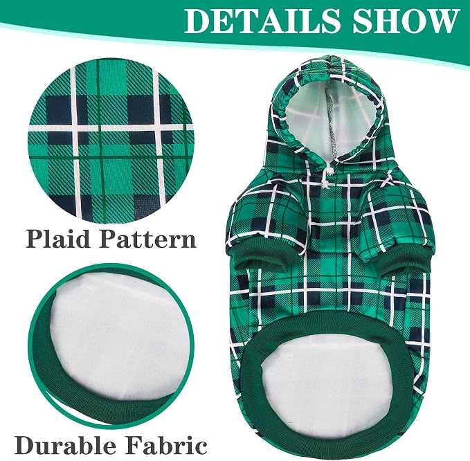 EXPAWLORER Plaid Dog Hoodie - Image 4