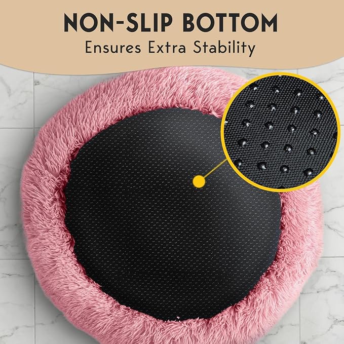PetJett Calming Dog Bed for Small Dogs – 23" Donut Dog Beds, Anti-Slip & - Image 8
