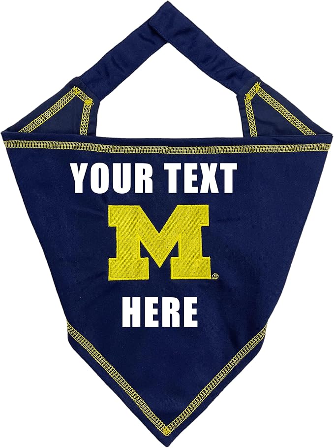 NCAA Michigan Wolverins Personalized Tie Bandana by PETSFIRST