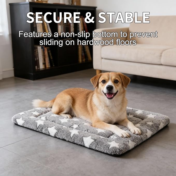 Dog Crate Mat, 4 Piece Reversible Pet Bed, Machine Washable, Small Dogs & Cats - Image 3