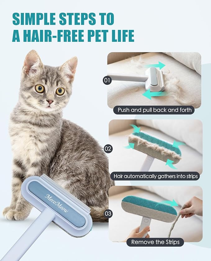 Pet Hair Removal Brush for Couch, Washable Lint Cleaner for Dog and Cat Hair - Image 4