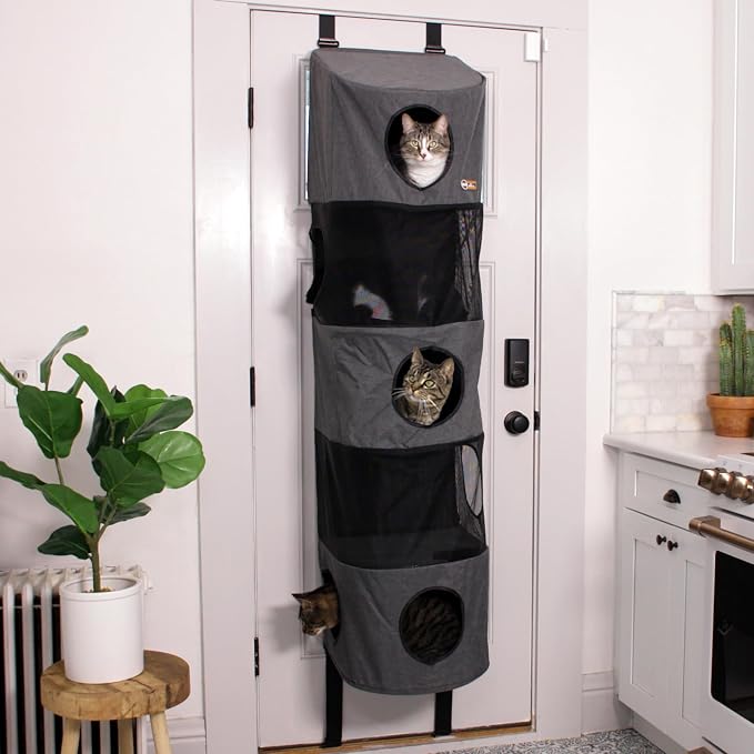K&H Pet Products Hangin Cat Tree Condo 5 Level Door Mounted Cat Furniture by KHPetProducts
