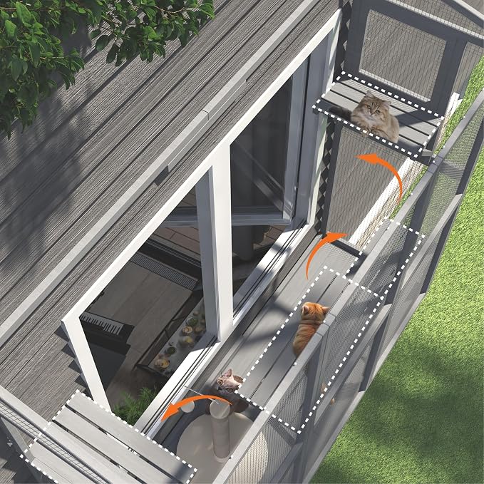 Cat Catio, Window Catio for Multiple Indoor Cats - Image 5
