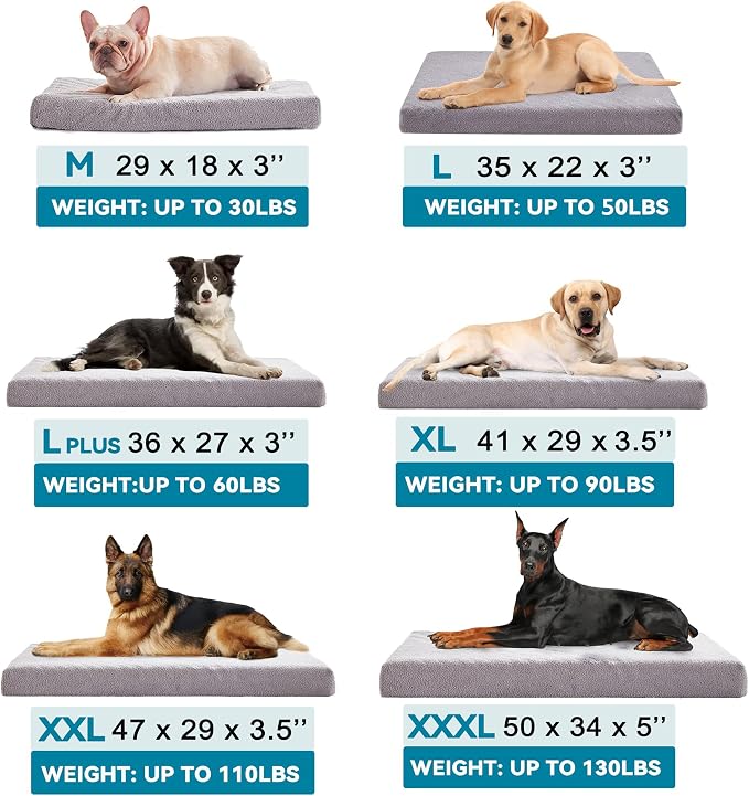 Orthopedic Extra Large Dog Bed for Large Dogs, 41 inches XL Washable - Image 5