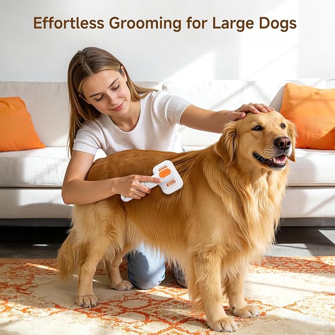 3-in-1 Pet Grooming Brush with Cool Mist & Self-Cleaning - Image 6
