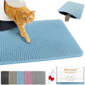 Waterproof Cat Litter Mat, Double Layer EVA, Odor-Free Large Grid, Urine Proof by BLISSSTORM
