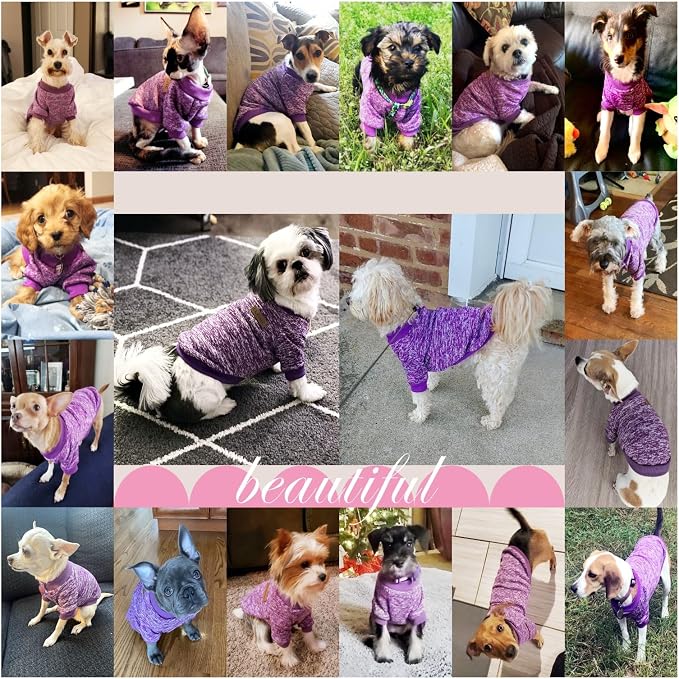 Jecikelon Dog Clothes Dogs Sweater Soft Puppies Clothing Winter Puppy Sweaters - Image 4