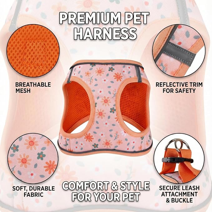 Step in Dog Harness and Leash Set, Reflective Adjustable No Pull Dog Harness - Image 3