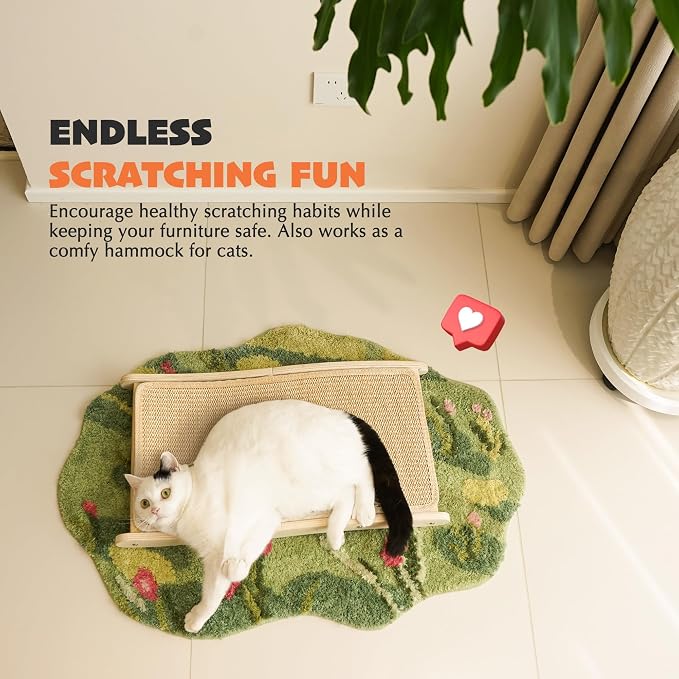 PETKARAY Sisal Cat Scratching Board, Curved Sisal Cat Scratcher, Large Indoor - Image 6