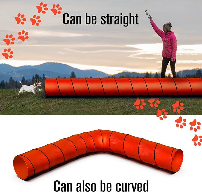 Houseables Dog Agility Tunnel, Dog Tunnel, Agility Equipment, Puppy Obstacle - Image 5