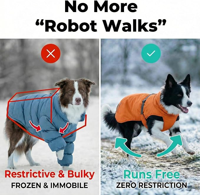 Dog Winter Coat, Warm Puffer Jacket - Image 4