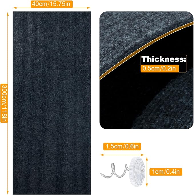 Large Cat Scratching Mat, Trimmable DIY Cat Wall Climbing Carpet, Cat Couch - Image 3