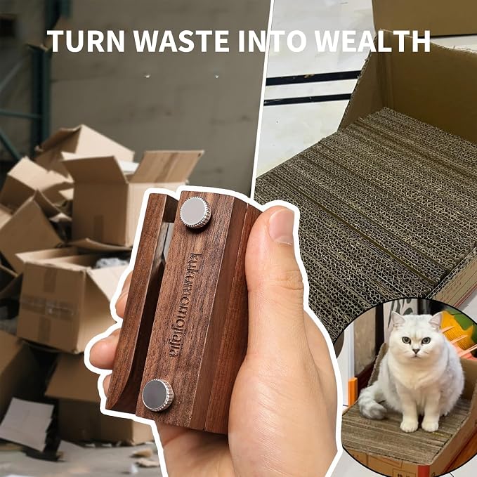 Cardboard Cutter for Cat Scratchers, Wooden cat Cardboard Cutter，Box Cutter for - Image 2