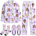 Artsadd Custom Pajamas for Women Men Family, Personalized Face Pjs Pajama Pants by Artsadd