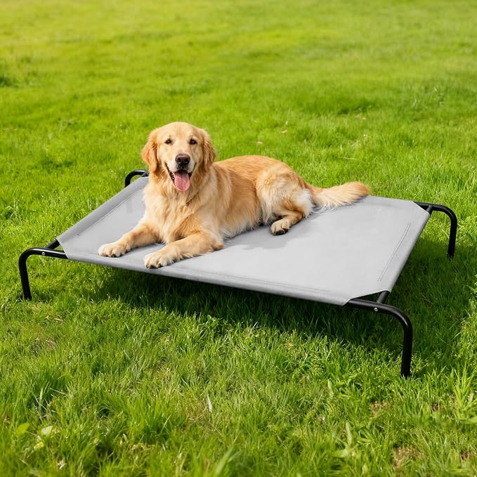 Elevated Dog Bed for Large Dogs, Raised Dog Cots, Indoor & Outdoor Cooling - Image 6