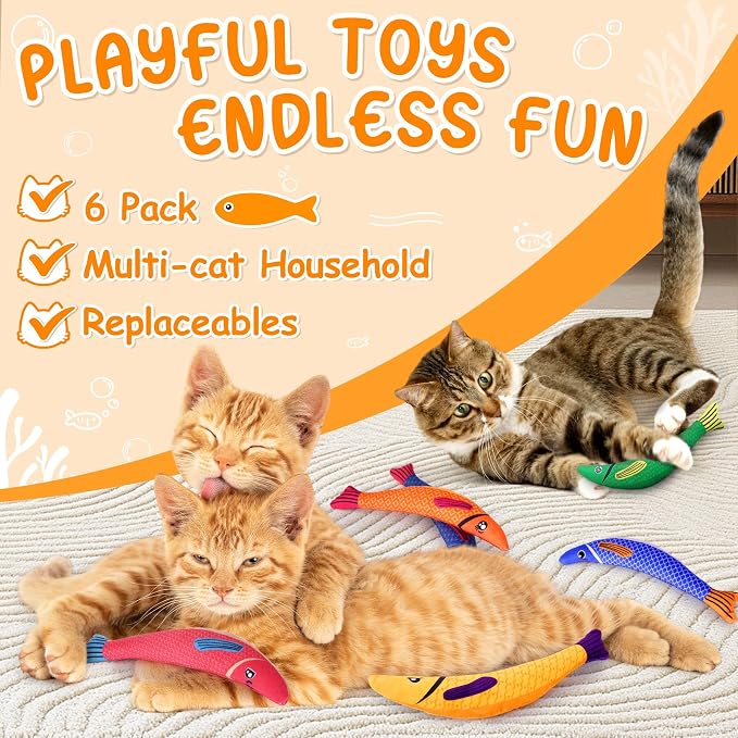 Cat Toys for Indoor Cats, 6 Pack Interactive Catnip Toys for Bored, Kitten - Image 7