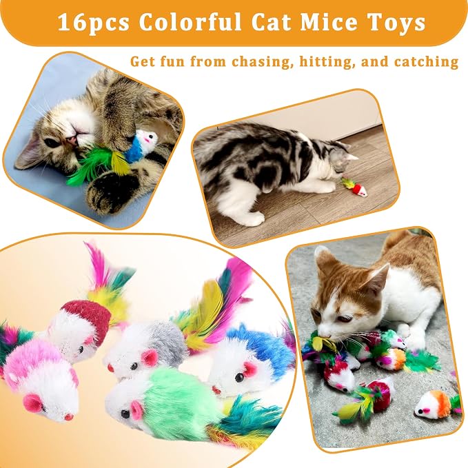 100Pcs Cat Toys Assortment for Indoor Cats, Interactive Kitten Toys Variety Pack - Image 6
