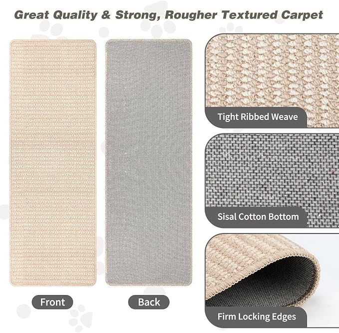 FHTONGE 39.4x15.8 Thickened Cat Wall Climbing Carpet - Image 2