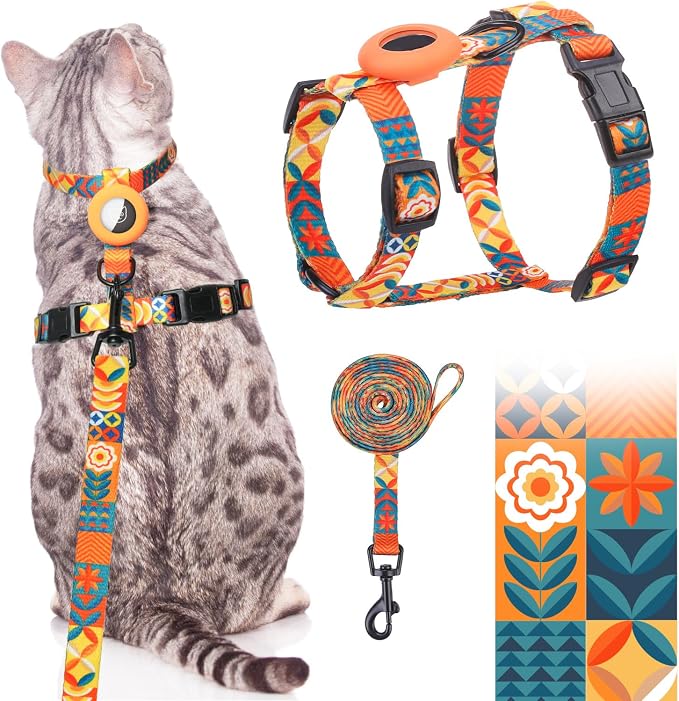 SCENEREAL Cat Harness and Leash Set Escape Proof by SCENEREAL