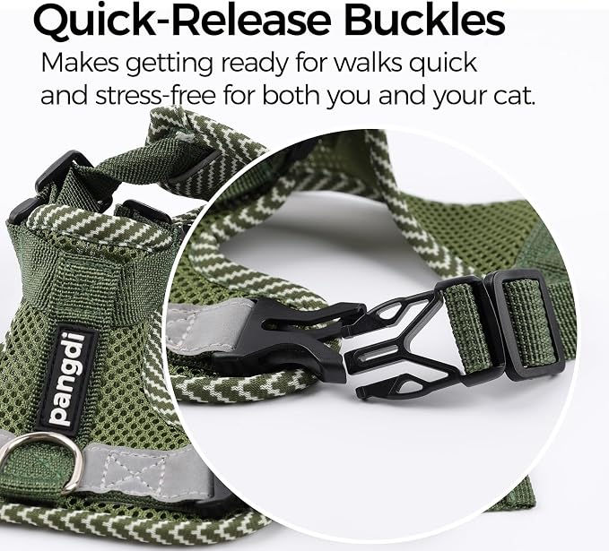 Cat Harness and Leash Escape Proof Small Kitten Harness Abyssinian Cat Vest - Image 5