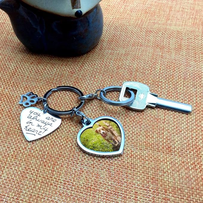 Pet Dog Remembrance Memorial Photo Frame Keychain Gifts, Pet Sympathy Present - Image 3