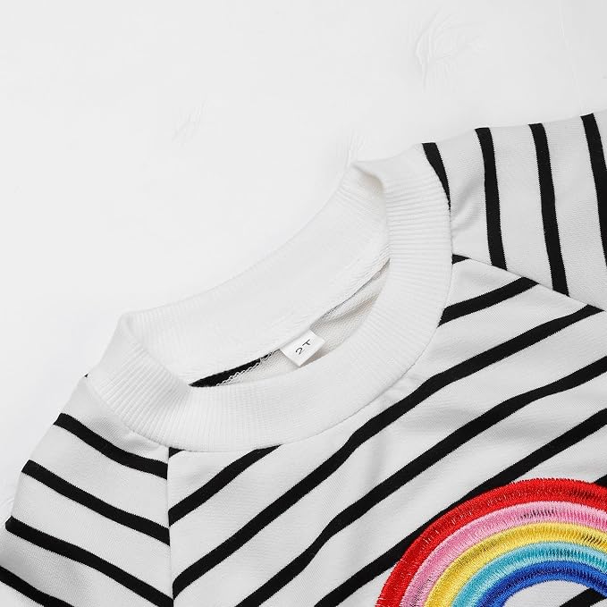 RETSUGO Toddler Baby Girls Sweatshirts Casual Pullover Crewneck Winter Long - Image 5