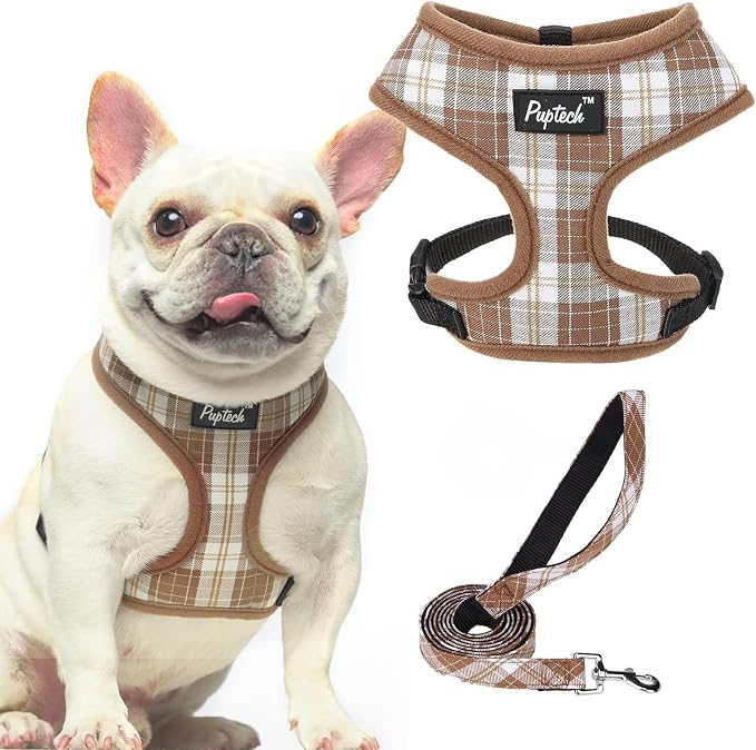 PUPTECK Soft Mesh Dog Harness and Leash Set Pet Puppy Cat Comfort Padded Vest by PUPTECK