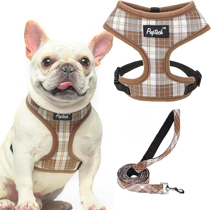 PUPTECK Soft Mesh Dog Harness and Leash Set Pet Puppy Cat Comfort Padded Vest by PUPTECK