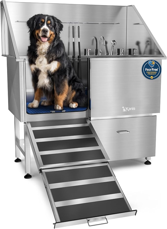 KANIS Professional Dog Washing Station 304 Stainless Steel Pet Wash Sink by KANIS