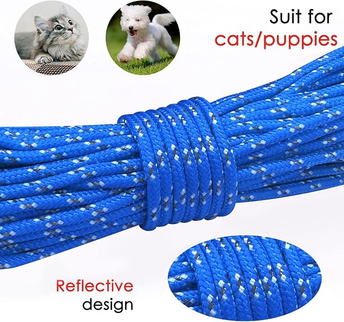Rypet Reflective Cat Long Leash 15 FT Escape Proof Walking Leads Yard Long - Image 5