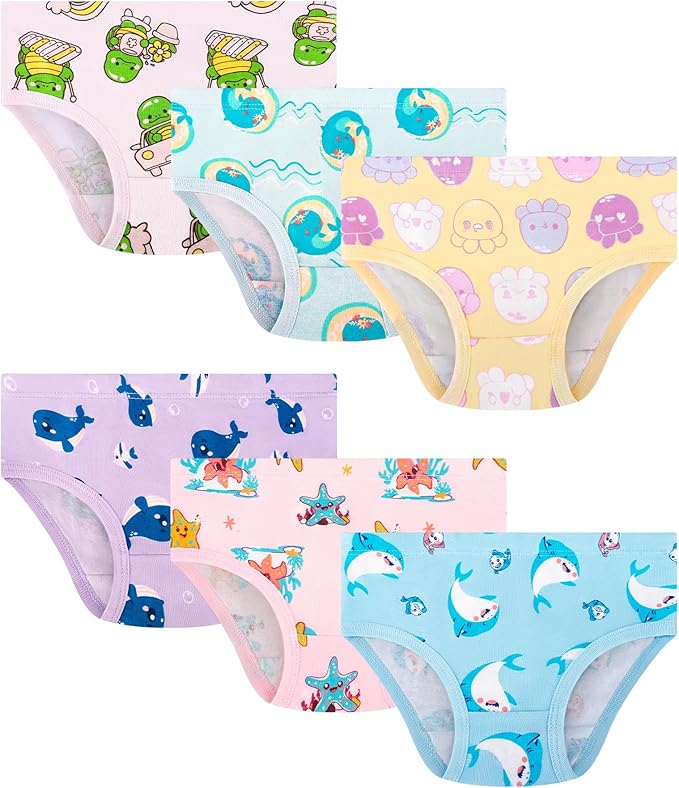 Girls and Toddlers 100% Cotton Underwear Tagless Soft Panties Size 2-3T by JAHSIYI