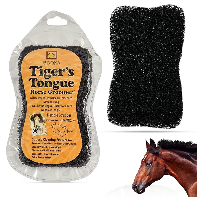 Epona Tiger’s Tongue Horse Groomer – Deep Cleaning Scrubber & Massager by EponaProducts