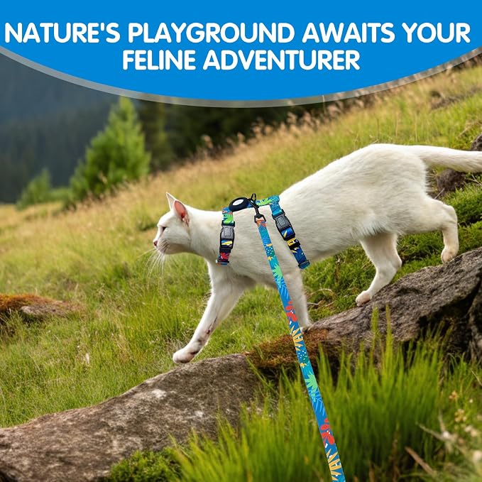 BINGPET Cat Harness with Airtag Holder, Cat Harness and Leash Set Escape Proof - Image 7