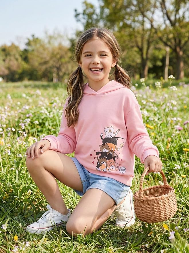 WELAKEN Sweatshirts for Girls Toddler & Kids II Little Girl's Pullover Tops - Image 3