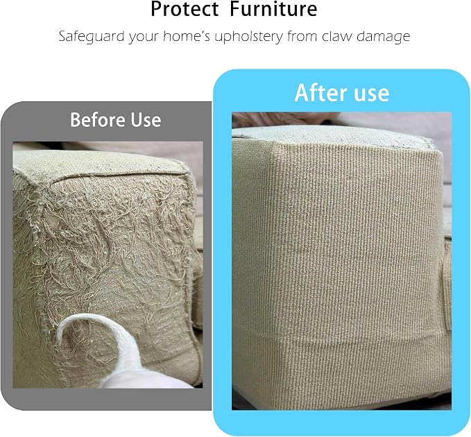 Self Adhesive Cat Scratch Mat to Protect Furniture, 16 x 78 in, Couch Protector - Image 2