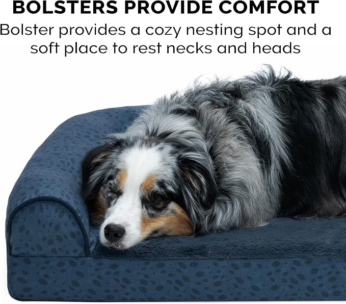 Furhaven Cooling Gel Dog Bed for Large Dogs w/ Removable Bolsters & Washable - Image 12