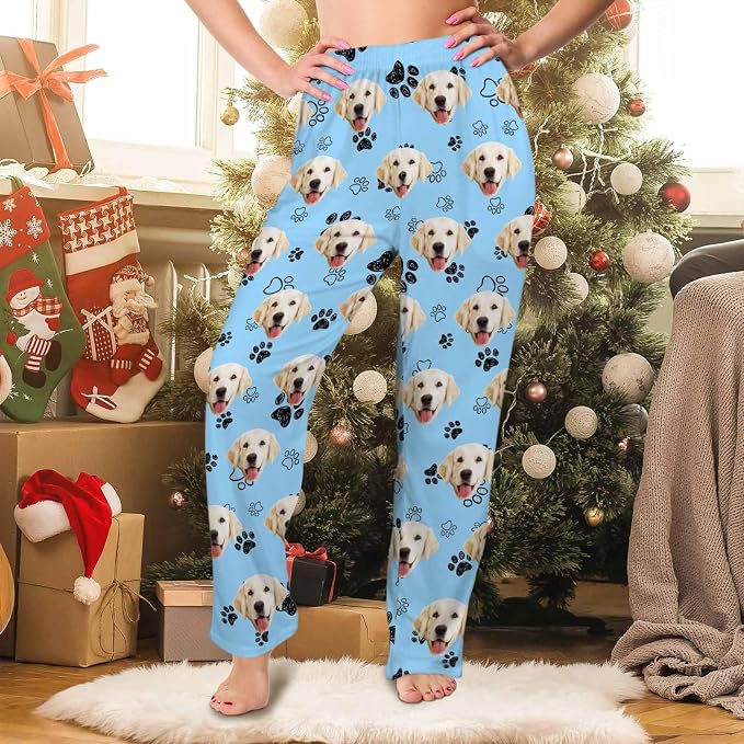 Custom Pajama Pants Women Personalized Face Pajamas Bottom Couple Pajama Pants - Image 3