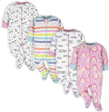 Onesies Brand Baby Girls' 4-pack Sleep 'N Play Footies Multi Pack by OnesiesBrand