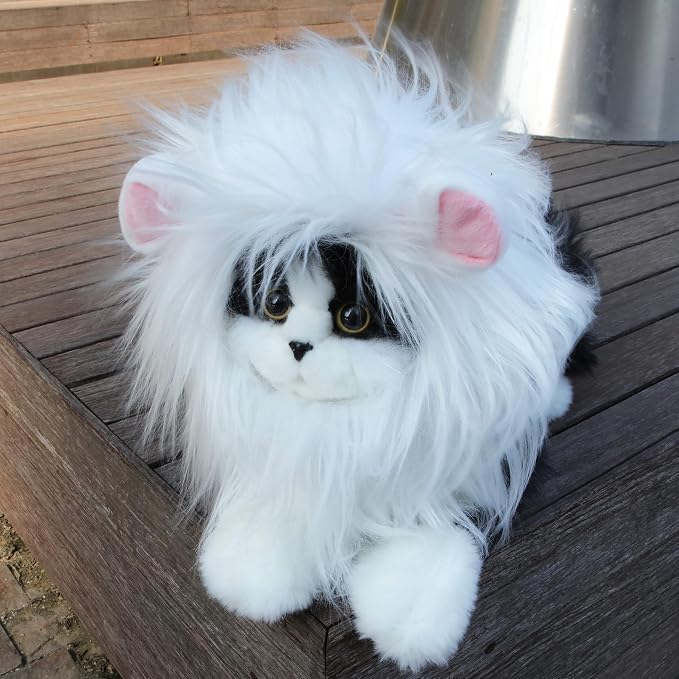 Lion Mane Wig for Cat, Funny Pet Cat & Puppy Costumes for Halloween & Christmas - Image 2